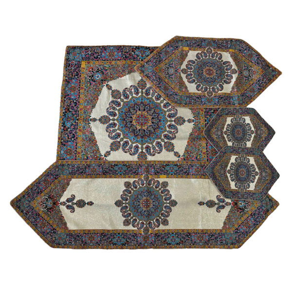 5-piece Termeh table set - 100% silk