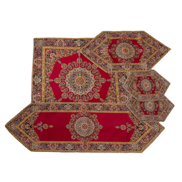 A five-piece Termeh set made of 100% silk